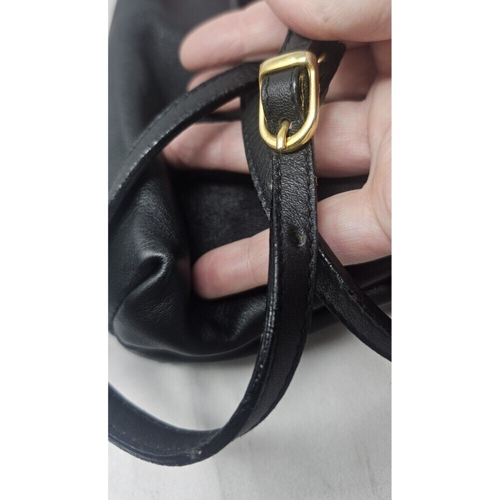 Paloma Picasso Vintage Black Soft Italian Leather Shoulder Crossbody Bag - Picture 10 of 13